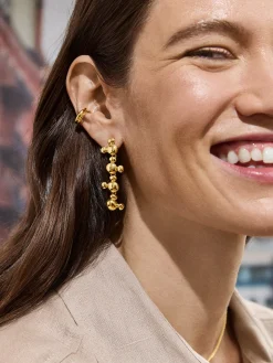 Mickey Mouse Disney Drop Statement Earrings - Gold