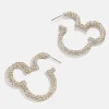 Mickey Mouse Disney Essential Hoop Earrings - Gold/Pavé