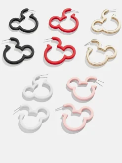 Mickey Mouse Disney Hoop Earrings Set - Multi