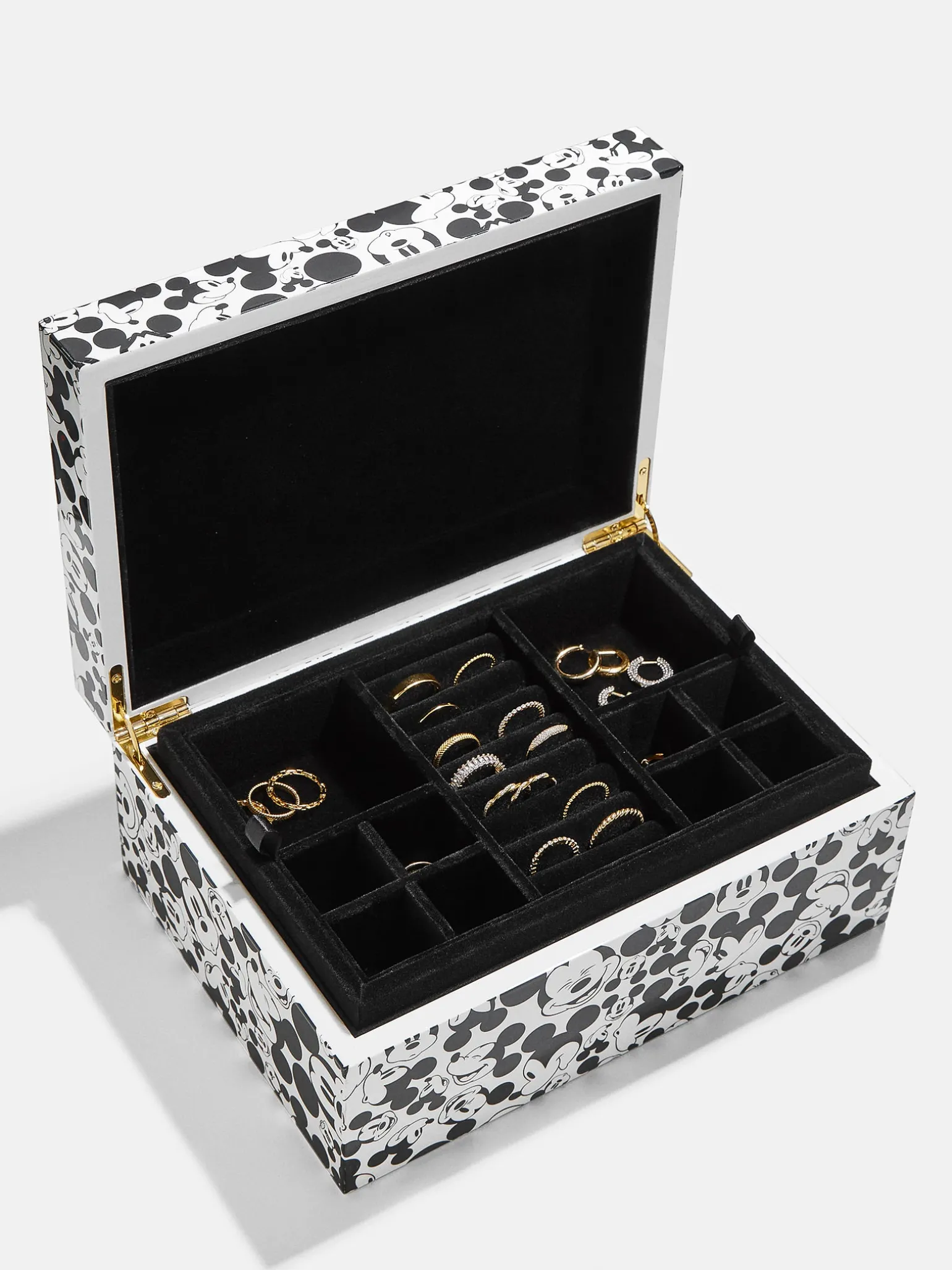 Mickey Mouse Disney Jewelry Lacquer Box - Black/White