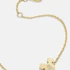 Mickey Mouse Disney 18K Gold Plated Sterling Silver & Cubic Zirconia Initial Bracelet - Gold/Pavé