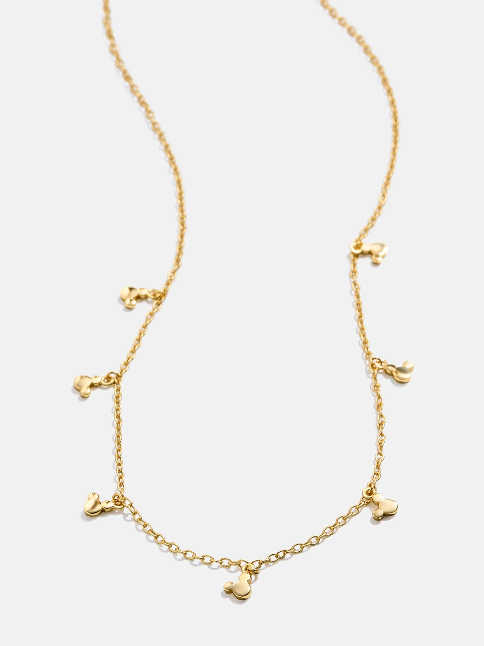Mickey Mouse Disney 18K Gold Plated Sterling Silver Repeating Necklace - Gold