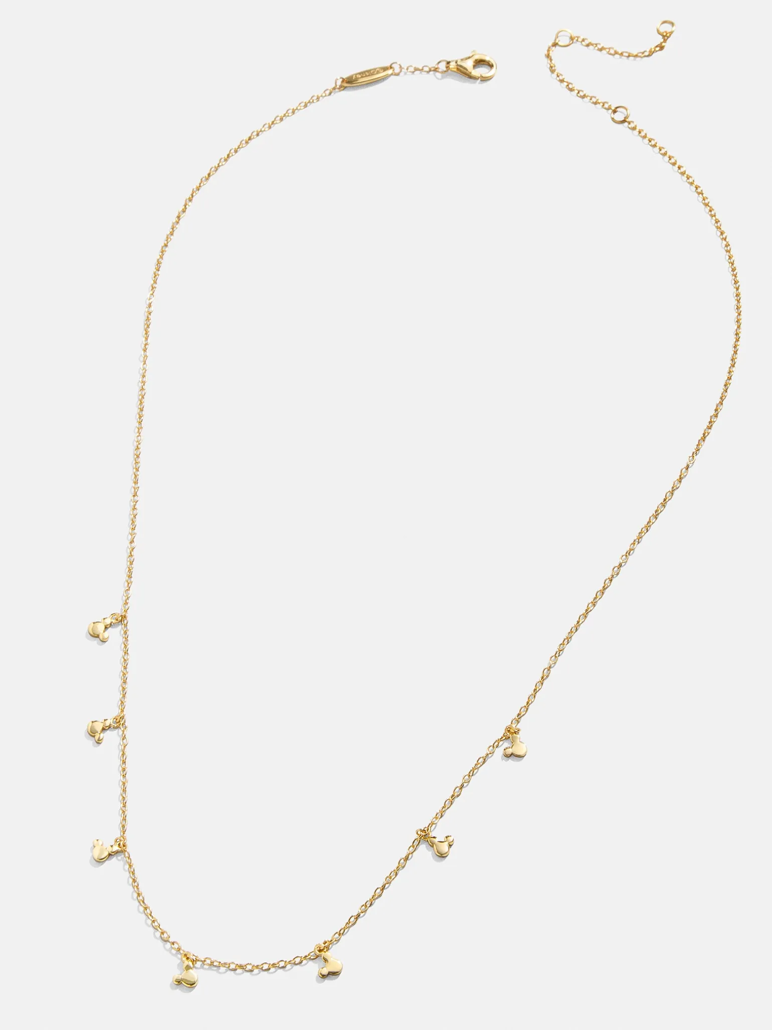 Mickey Mouse Disney 18K Gold Plated Sterling Silver Repeating Necklace - Gold