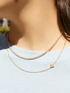 Mickey Mouse Disney 18K Gold & Cubic Zirconia Asymmetrical Necklace - Gold