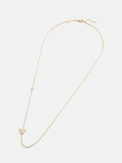Mickey Mouse Disney 18K Gold & Cubic Zirconia Asymmetrical Necklace - Gold