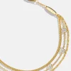 Mickey Mouse Disney 18K Gold Plated Sterling Silver Layered Bracelet - Gold/Pavé