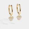 Mickey Mouse Disney 18K Gold Plated Sterling Silver Huggie Charm Earrings - Mickey Mouse
