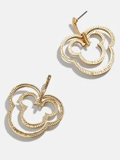 Mickey Mouse Disney Layered Earrings - Gold