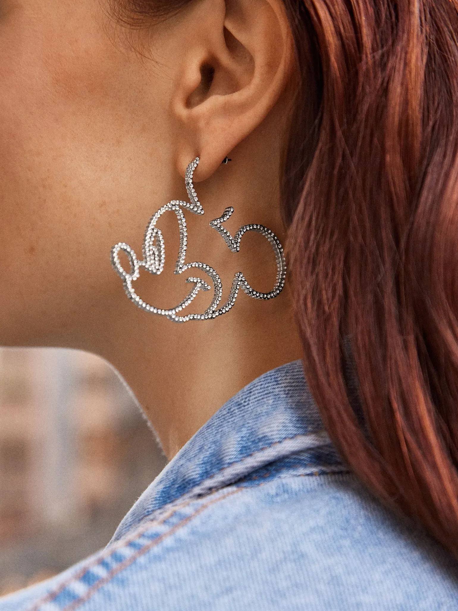 Mickey Mouse Disney Outline Earrings - Mickey Mouse