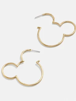 Mickey Mouse Disney Outline Hoop Earrings - Mickey Mouse