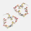 Mickey Mouse Disney Pavé Christmas Lights Outline Hoop Earrings - Mickey Mouse Christmas Lights Hoops