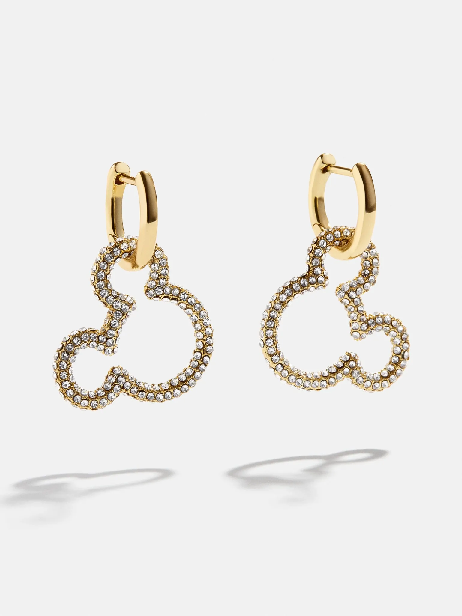 Mickey Mouse Disney Pavé Statement Earrings - Gold/Pavé