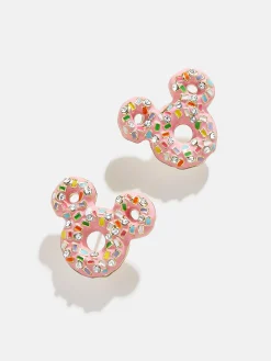 Mickey Mouse Disney Pink Donut Stud Earrings - Disney Pink Donut Earring