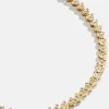 Mickey Mouse Disney Repeating Tennis Bracelet - Gold/Pavé