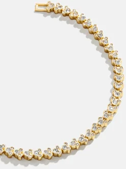 Mickey Mouse Disney Repeating Tennis Bracelet - Gold/Pavé