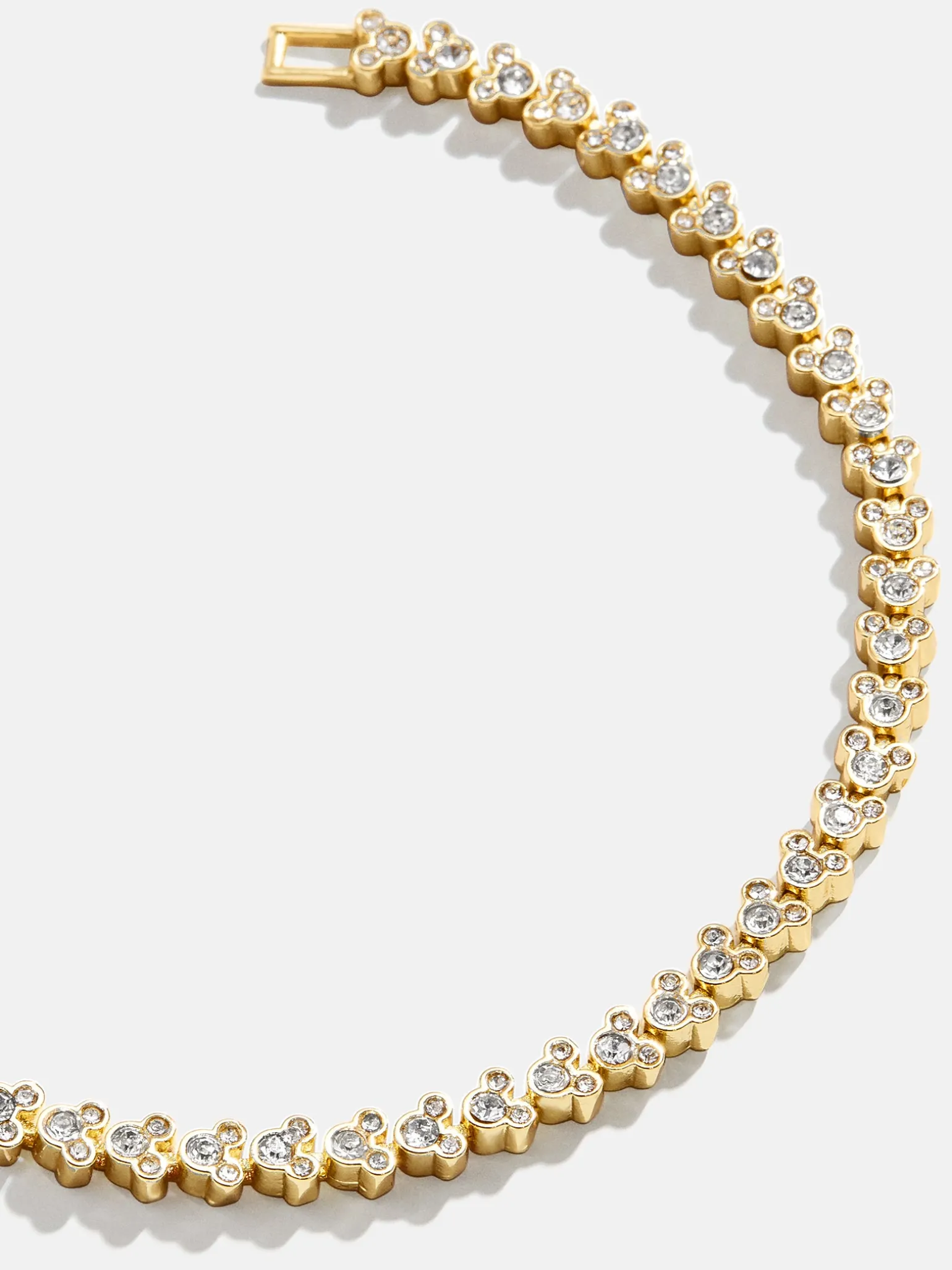 Mickey Mouse Disney Repeating Tennis Bracelet - Gold/Pavé