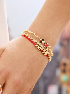 Mickey Mouse Disney Repeating Tennis Bracelet - Gold/Pavé
