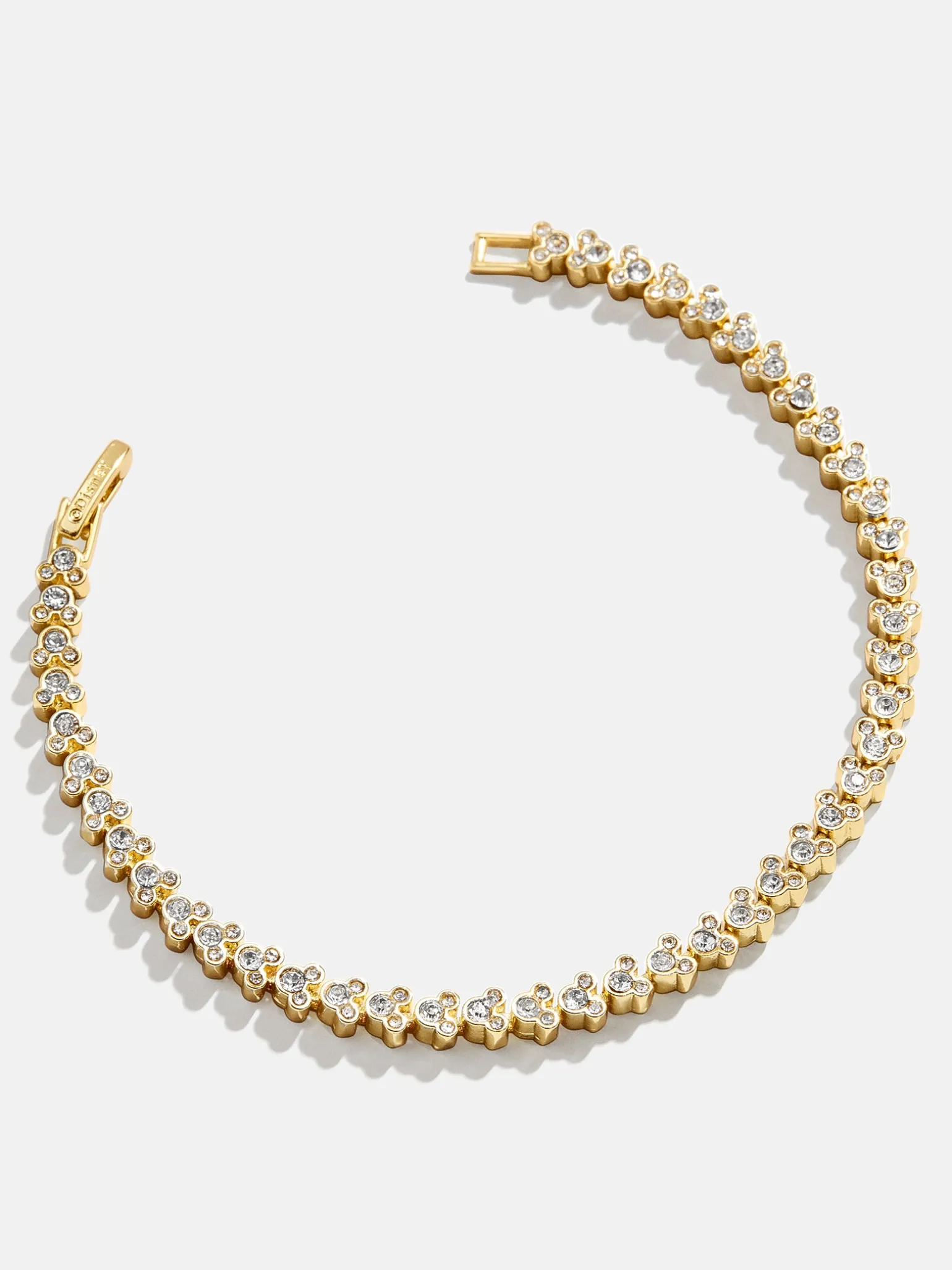 Mickey Mouse Disney Repeating Tennis Bracelet - Gold/Pavé