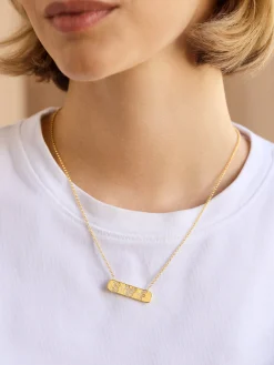 Mickey Mouse 18K Gold Vermeil & Cubic Zirconia Initial Bar Necklace - Gold/Pavé