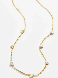 Mickey Mouse Outline 18K Gold Vermeil Necklace - Gold/Pavé