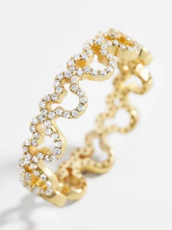 Mickey Mouse Outline 18K Gold Vermeil Ring - Gold/Pavé
