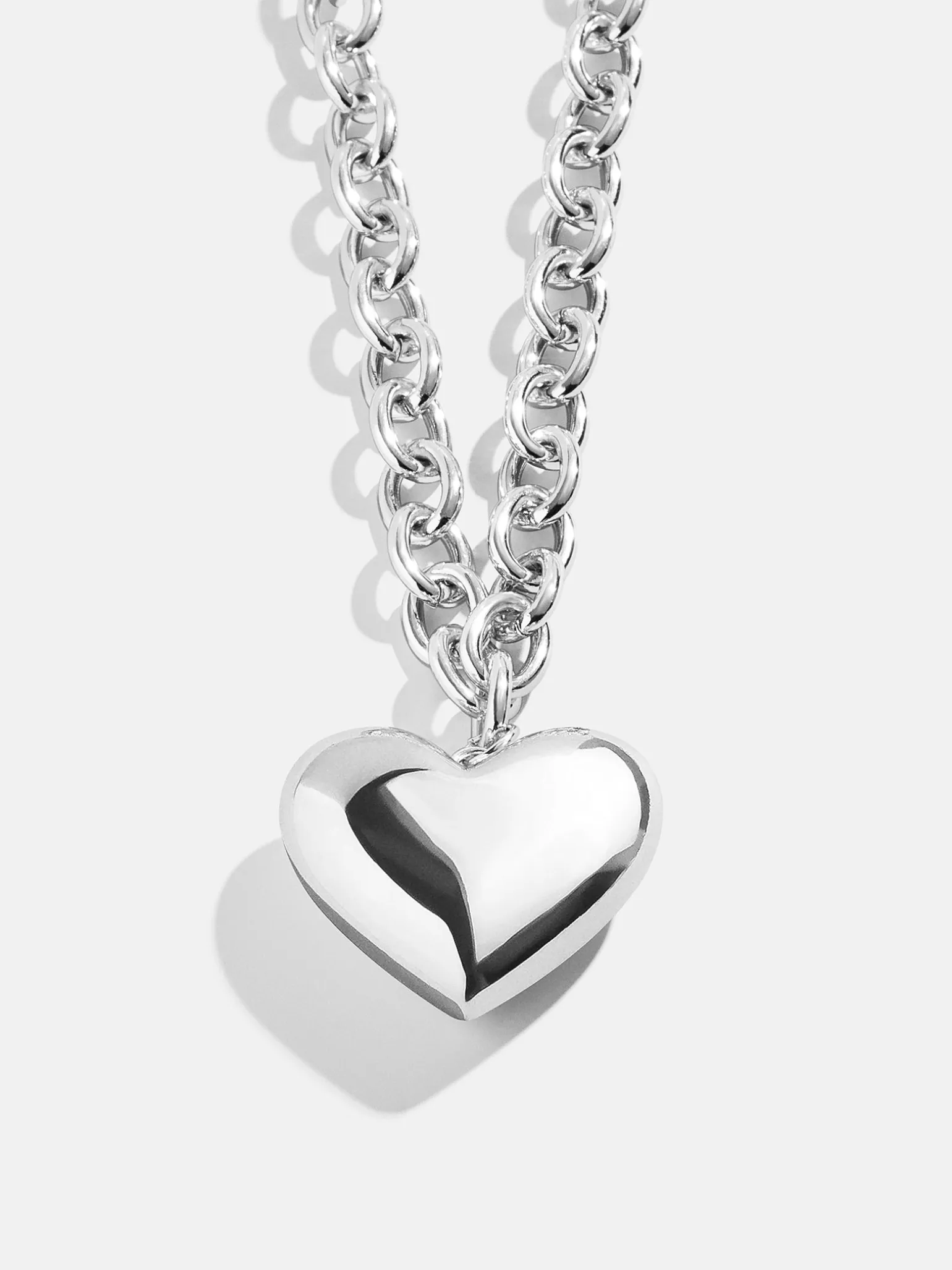 Millie Bubble Heart Necklace - Silver