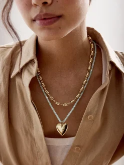 Millie Bubble Heart Necklace - Turquoise