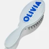 Mini Block Font Custom Hair Brush - Pale Blue/Cobalt Blue