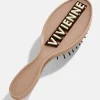 Mini Block Font Custom Hair Brush - Light Brown/Dark Brown