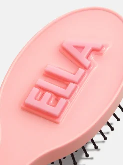 Mini Block Font Mini Custom Hair Brush - Pink