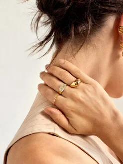 Mini Bubble Initial Ring - S