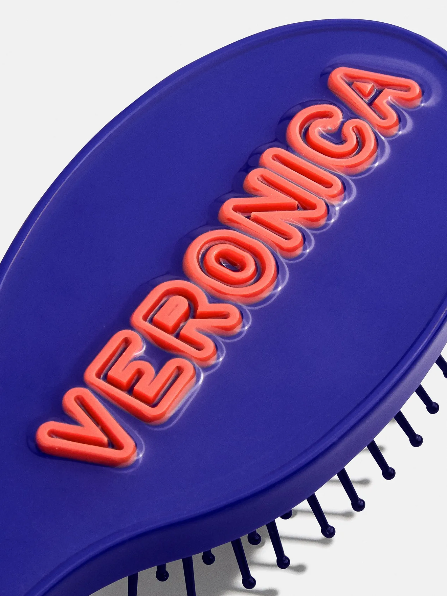 Mini Fine Line Custom Hair Brush - Navy/Red