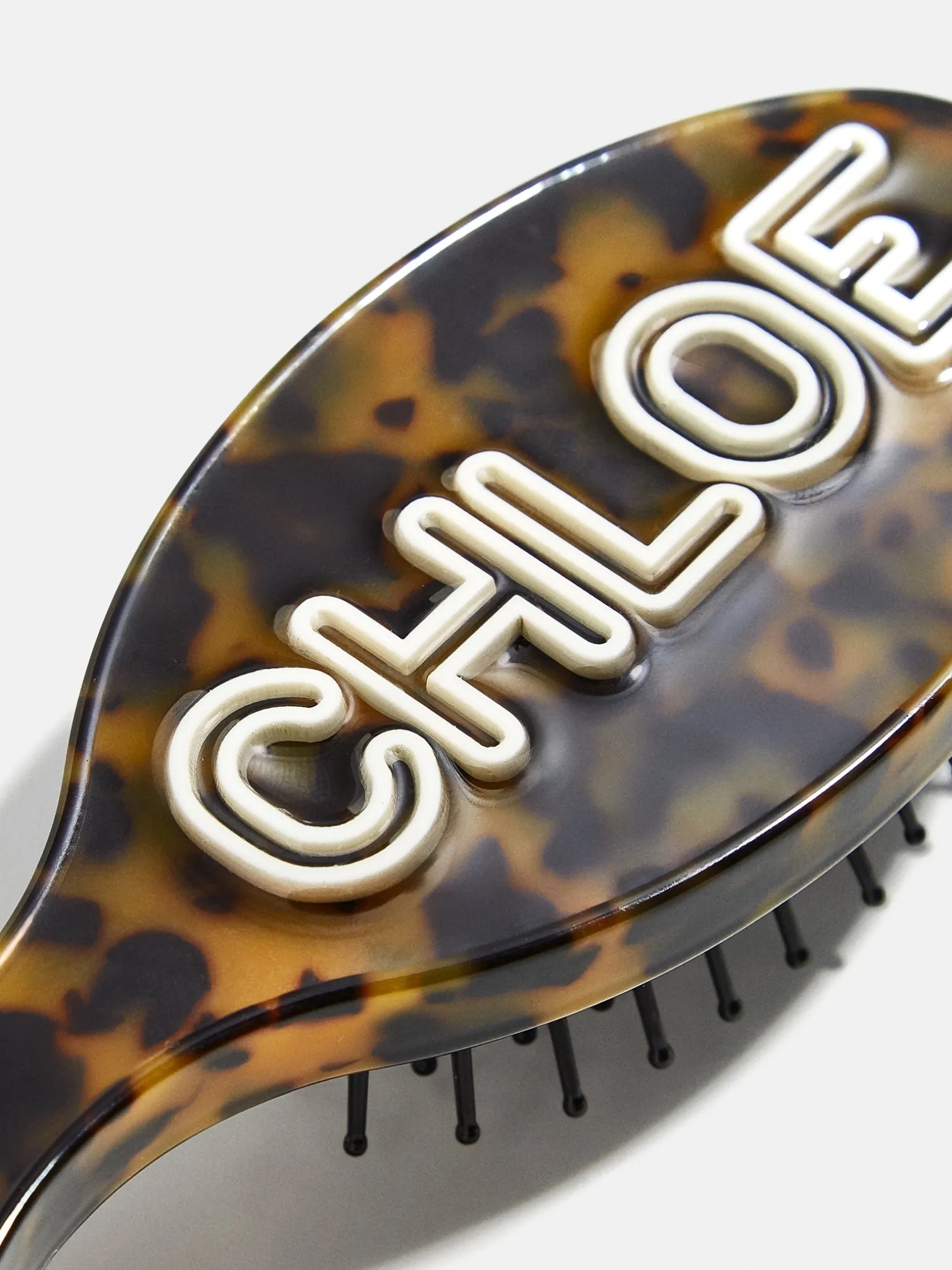 Mini Fine Line Custom Hair Brush - Tortoise/White