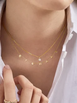 Mini 18K Gold Vermeil Custom Icon Necklace - 18K Gold Vermeil