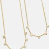 Mini 18K Gold Vermeil Spaced Letter Custom Name Necklace - 18K Gold Vermeil