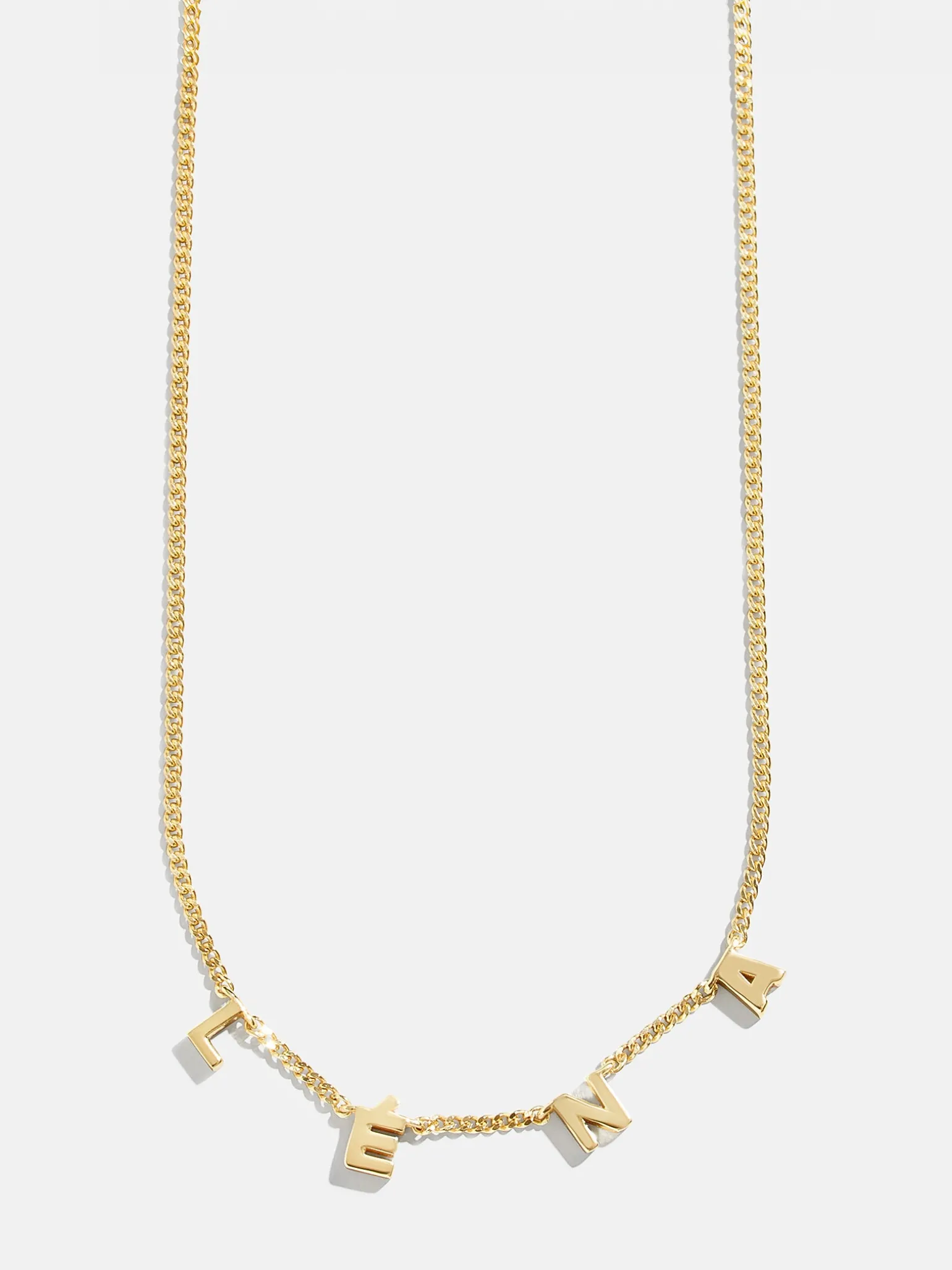 Mini 18K Gold Vermeil Spaced Letter Custom Name Necklace - 18K Gold Vermeil