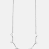 Mini Sterling Silver Custom Icon Necklace - Sterling Silver. Pavé Cubic Zirconia Stones