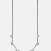 Mini Sterling Silver Custom Icon Necklace - Sterling Silver. Pavé Cubic Zirconia Stones