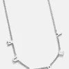 Mini Sterling Silver Spaced Letter Custom Name Necklace - Sterling Silver