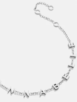 Mini Sterling Silver Spaced Letter Custom Bracelet - Sterling Silver