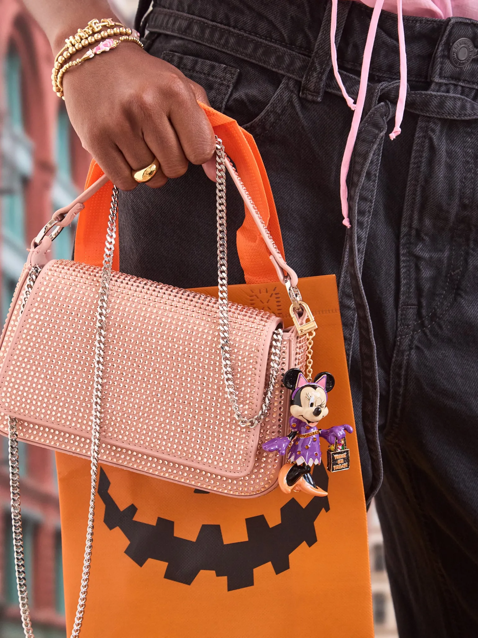Minnie Mouse Disney Cat Glow-In-The-Dark Bag Charm - Minnie Mouse
