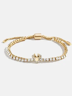 Minnie Mouse Disney Tennis Bracelet - Gold/Pavé