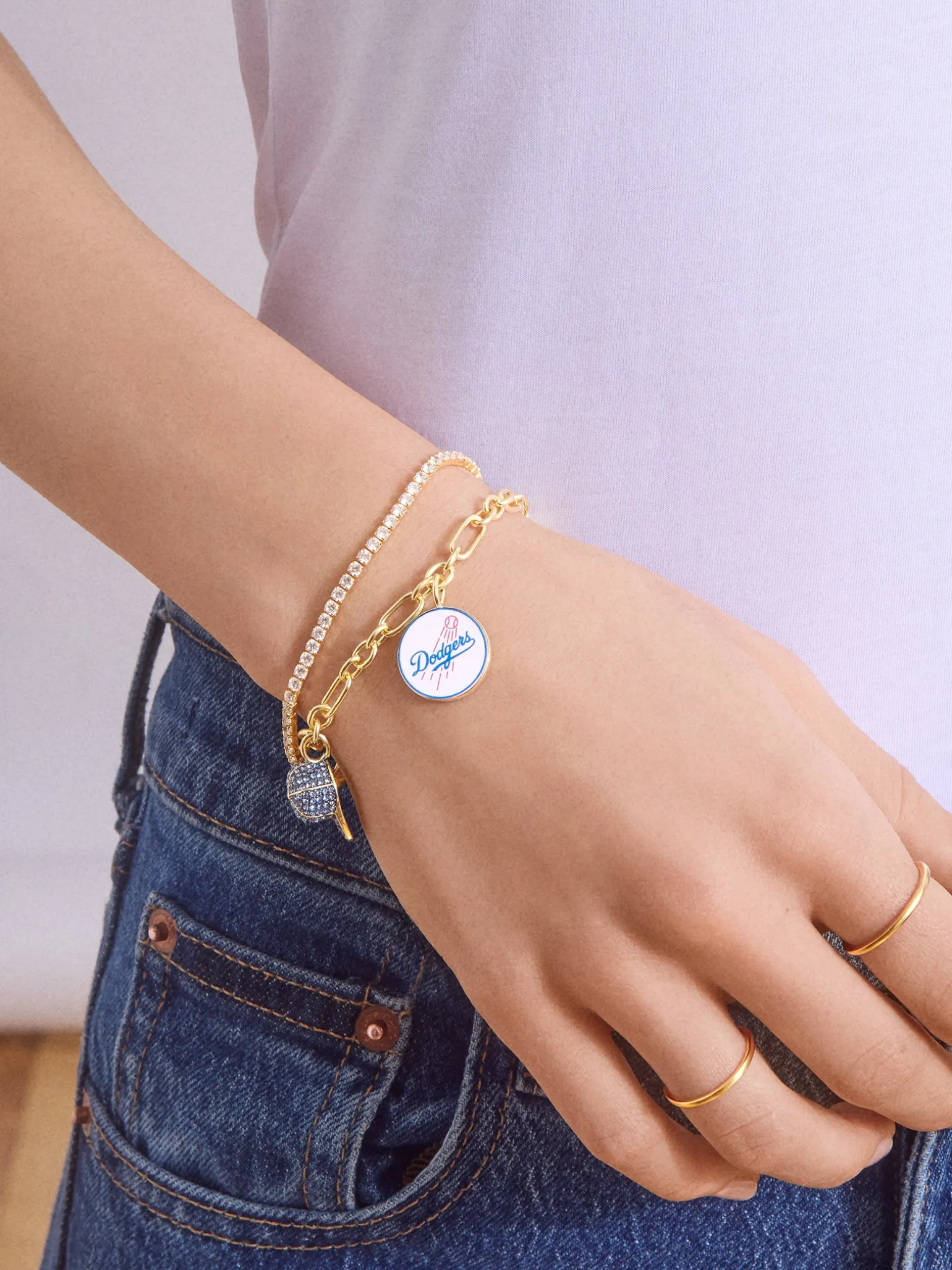 MLB Charm Bracelet - Los Angeles Dodgers
