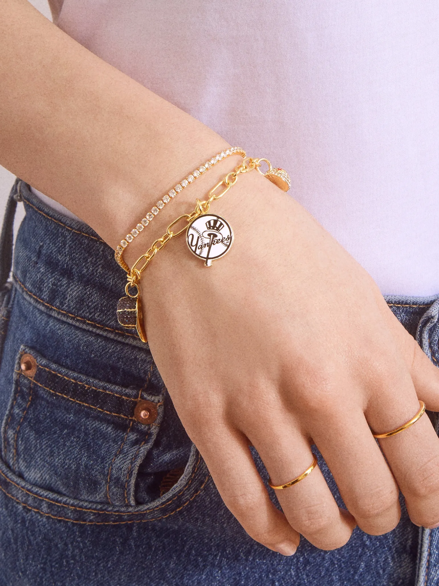 MLB Charm Bracelet - New York Yankees