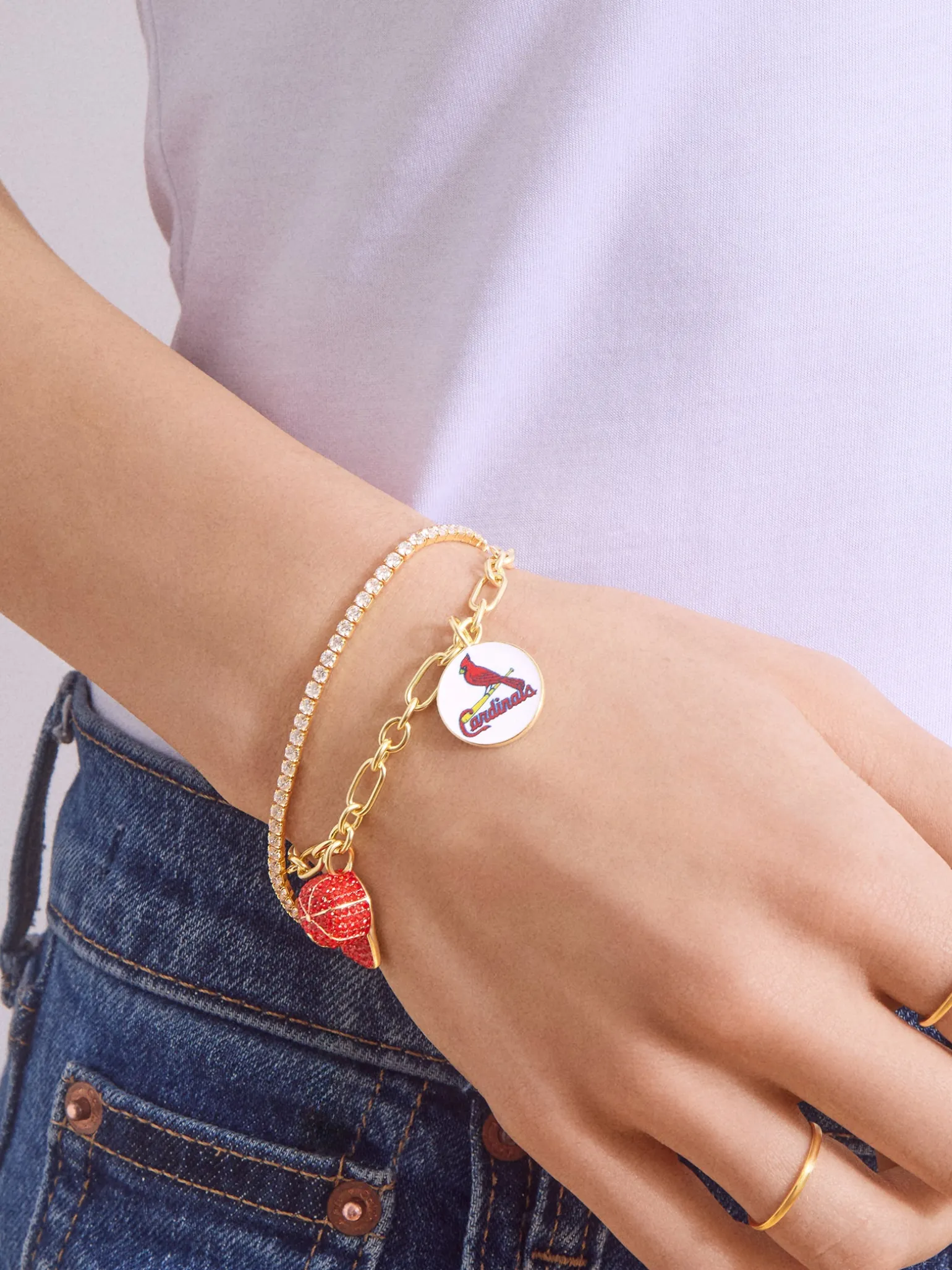 MLB Charm Bracelet - St. Louis Cardinals