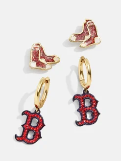 MLB Earring Set - Boston Red Sox