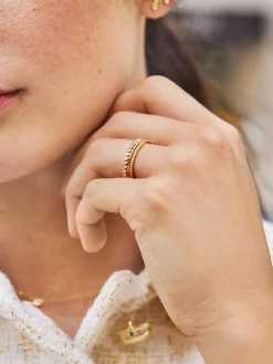 Molly 18K Gold Vermeil Ring Set - Gold/Pavé