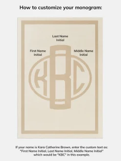 Monogram Custom Blanket - Natural / Beige
