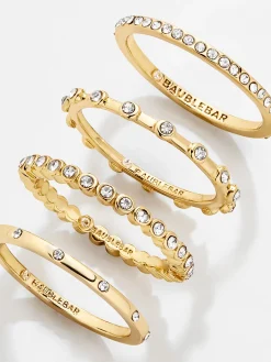 Morgan Ring Set - Gold/Pavé