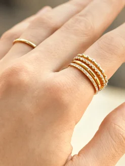 Morgan Ring Set - Gold/Pavé